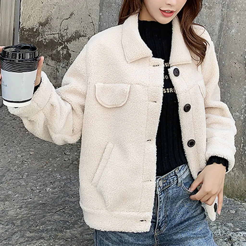 SAGACE зимнее женское пальто из искусственного флиса верхняя одежда теплая