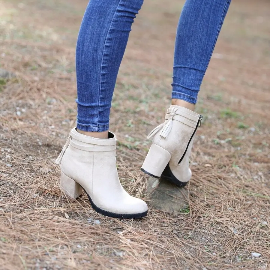 

Women Boots Vital Arman Back Tasseled Suede Women'S Boots