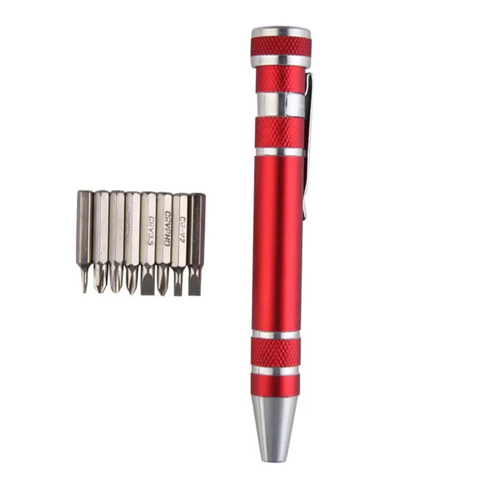 

Multifunction 8 In 1 Mini Aluminum Precision Pen Screw Driver Screwdriver Set Repair Toolsfor Cell Phone Hand tool