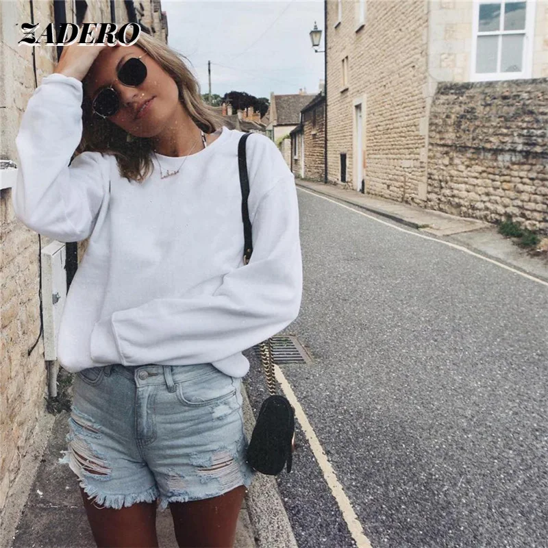 

Casual Sweater Long-Sleeved Solid Color Pullover High-Neck Women's Clothing Autumn Clothes Plus Velvet Fashion White Casual 2021