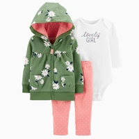 3 pcsset infant baby clothes 2021 spring fal cotton baby coatpantsbodysuit long sleeves newborn bebe girls clothing outfits