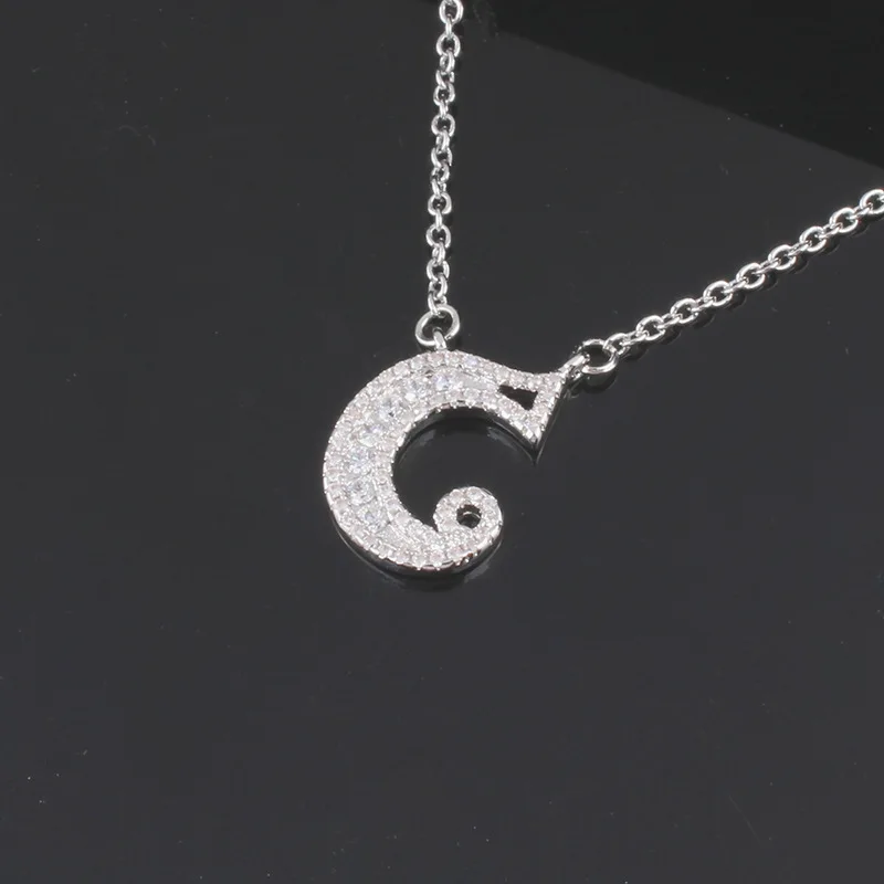 26 ожерелье с буквами циркониевое Кристальное сверкающее подвеской в виде