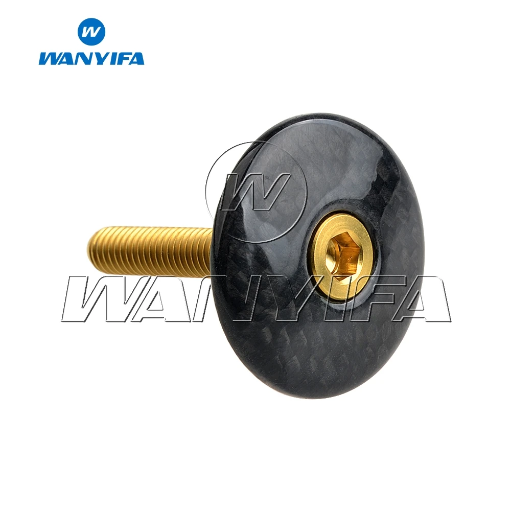 Титановый "Wanyifa" Болт M6x35mm+ 1 1/" труба из углеродистого волокна 3K из углеродного волокна Глянцевая/матовый шоссейный велосипед Горный велосипед Велоспорт седло велосипеда гарнитура стволовых Топ Кепки