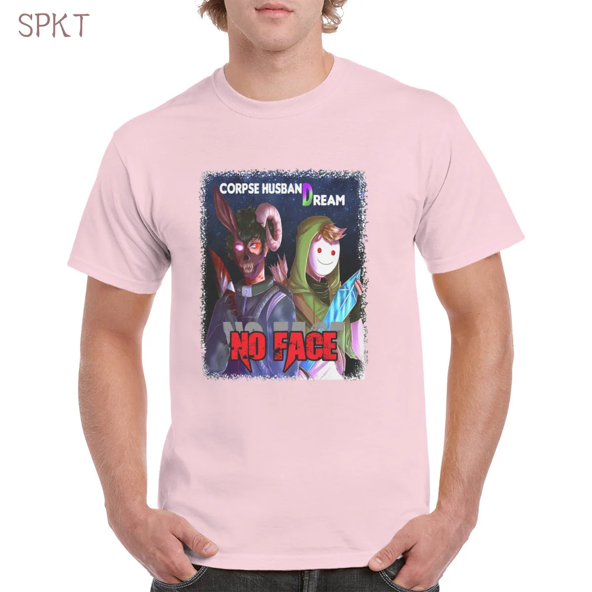 

Corpse Husband Masks Gothic Fangs t shirt Top Soft Oversized Cotton Tee Female/Man T-Shirt Letters Weird
