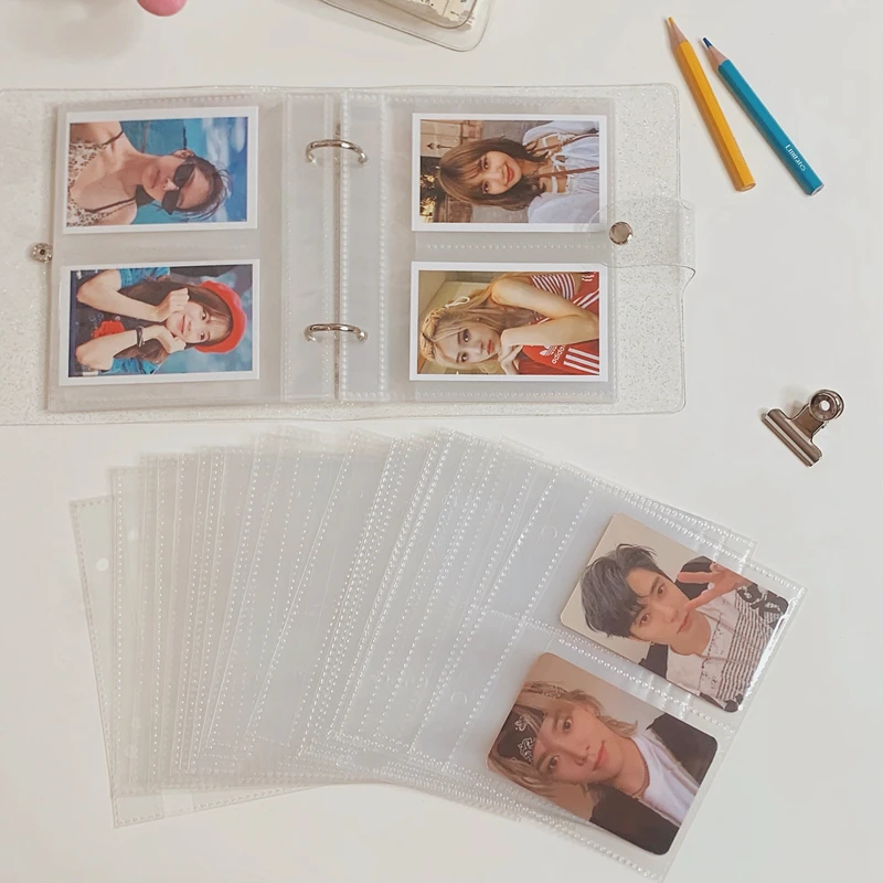 Сменные внутренние страницы для альбома Polaroid, Корея, прозрачная объемная трехдюймовая сумка для хранения фотографий и карт со звездами