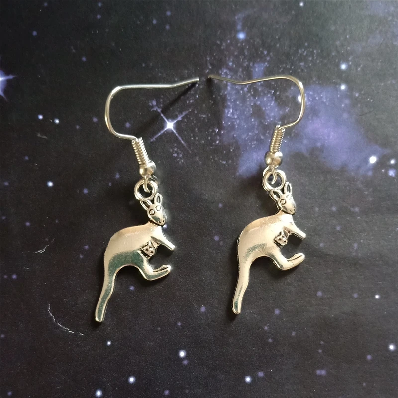 

Серьги-кенгуру, серьги с животными, подарок для любимого кенгуру, семейные подарки, милые висячие серьги