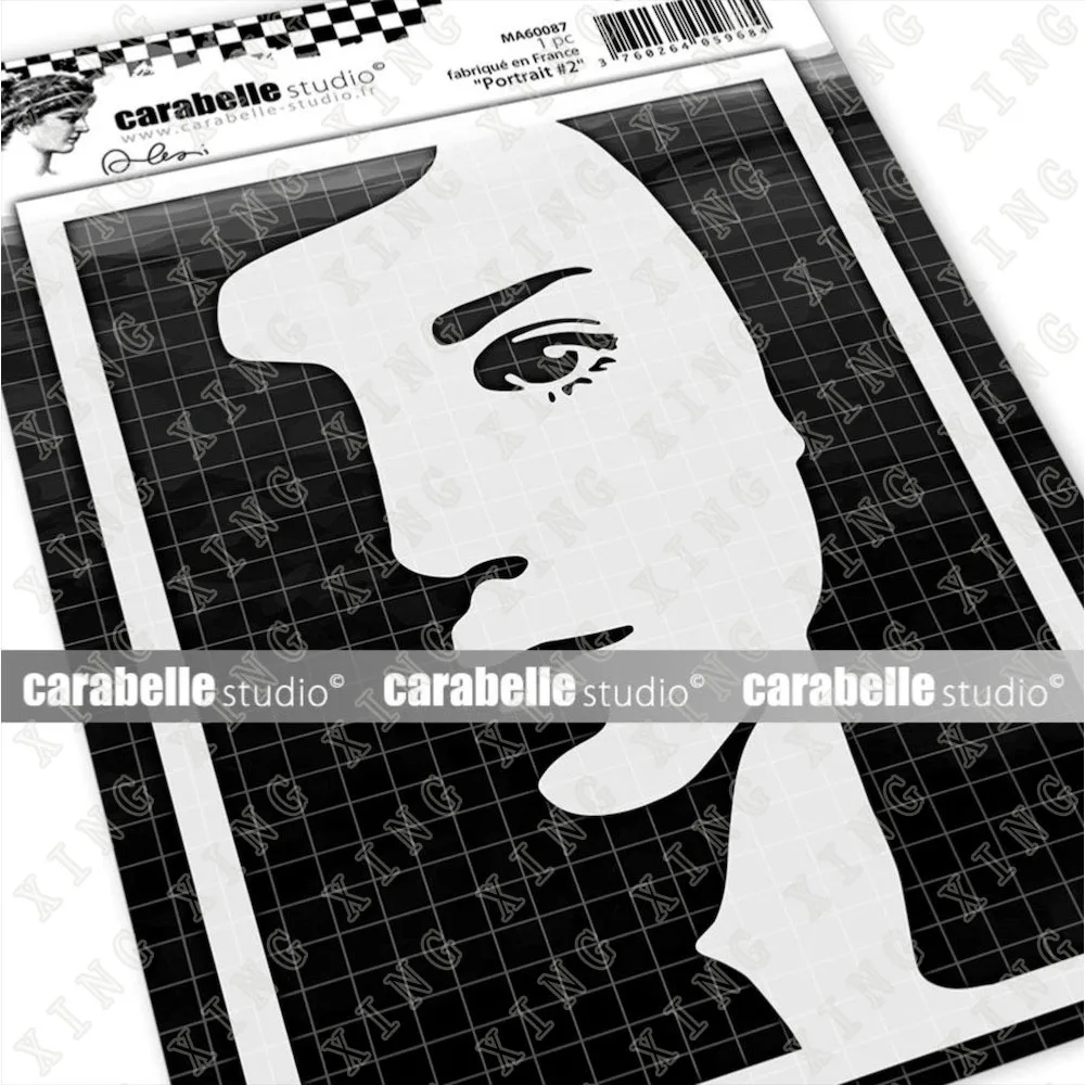 

2022 New Arrival Portrait Mask background Stencil Scrapbook Diary Decoration Embossing Template Diy Greeting Card Handmade