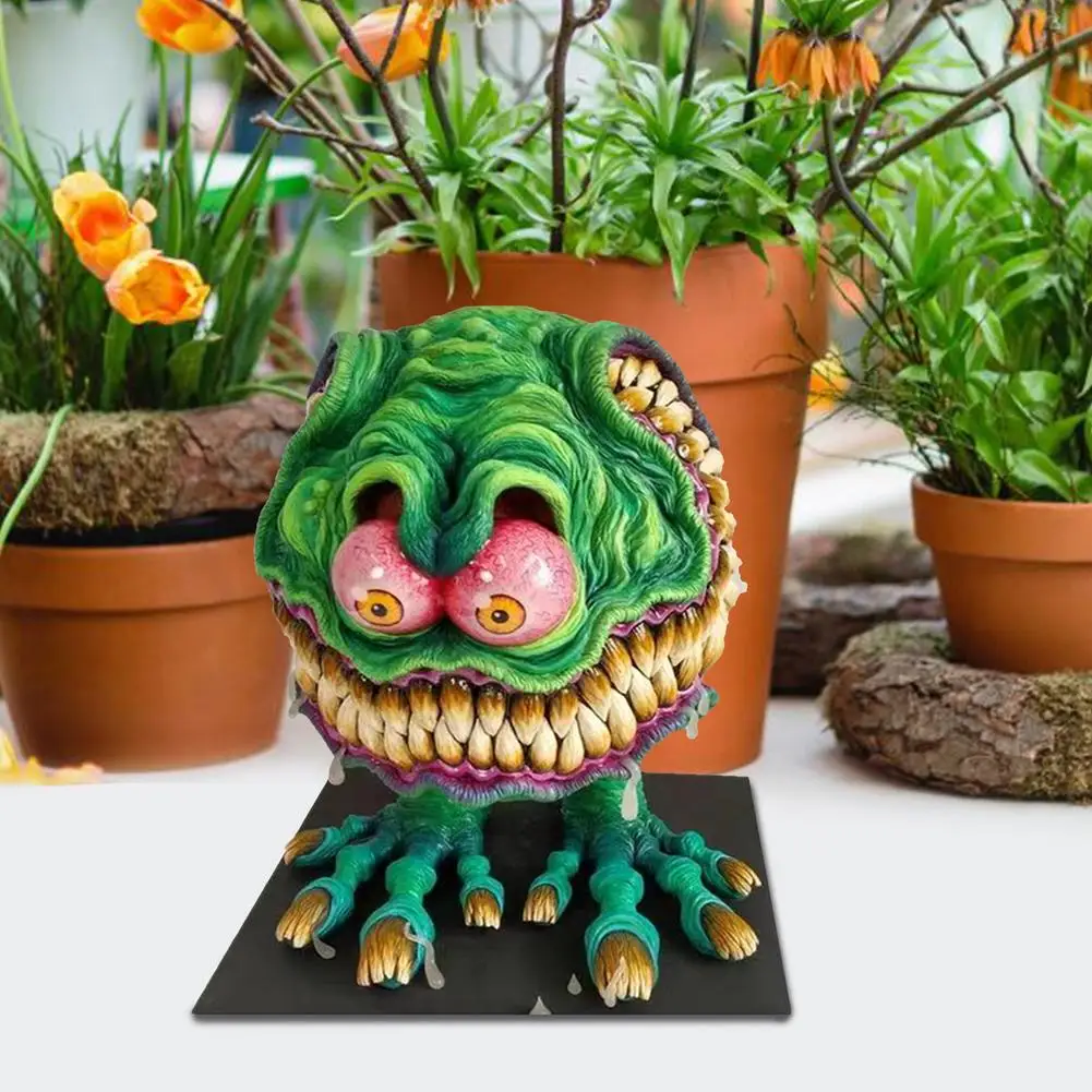 

Статуя из смолы с большим ртом зла, статуэтка злого большого рта дракона, контейнер для хранения, современный Декор для дома, аксессуары для ...