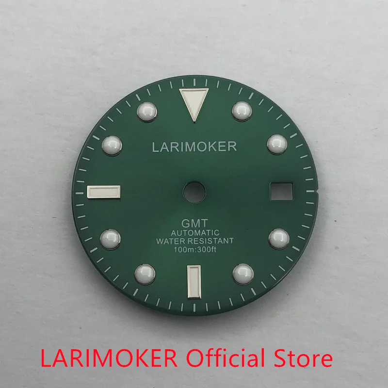 LARIMOKER/без логотипа 28 5 мм синий светло-зеленый циферблат подходит для MINGZHU 3804 Move men t