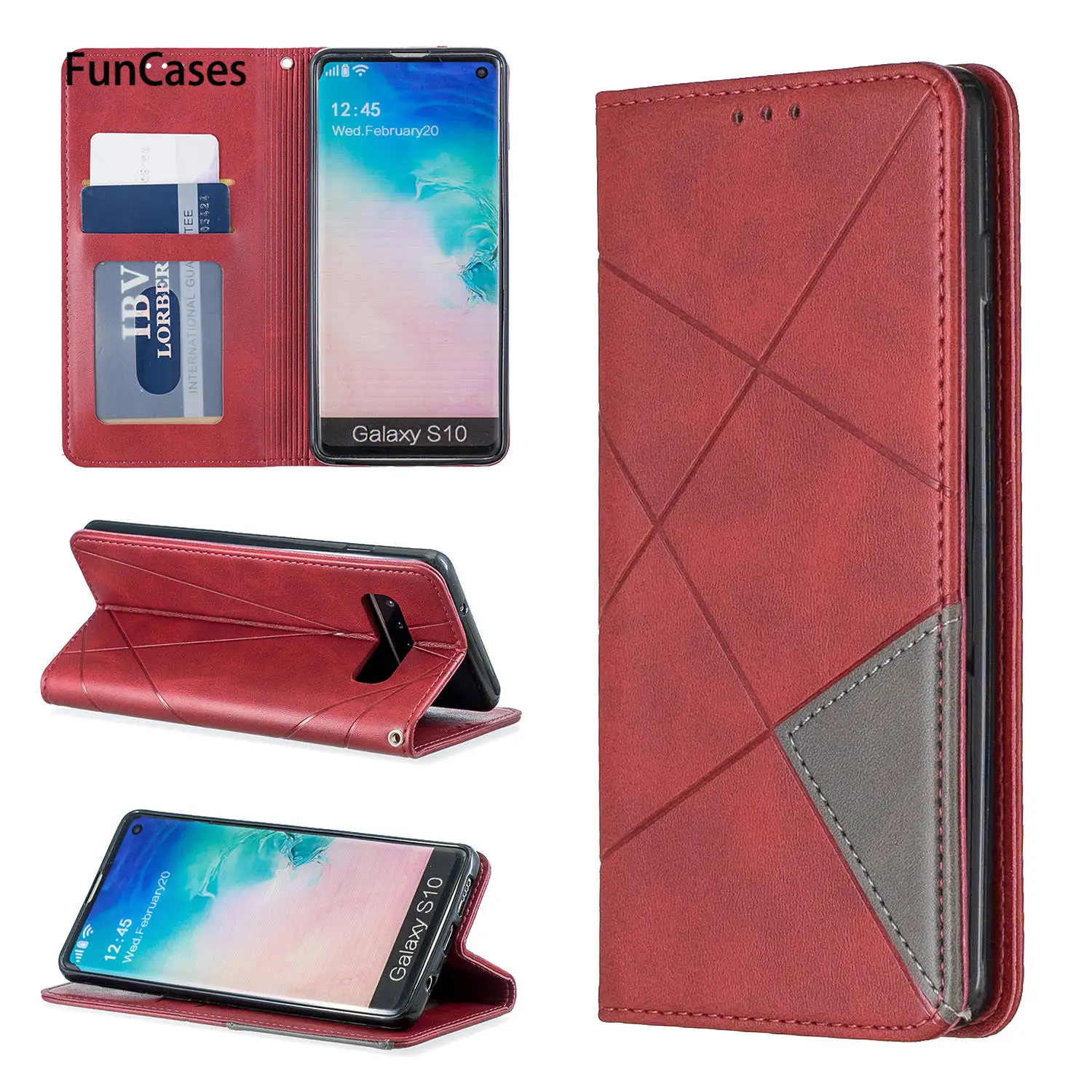 Зеркальные Чехлы для capinha samsung S10E книга PU кожаный бумажник чехол Galaxy carcaso S10 Lite Plus S9