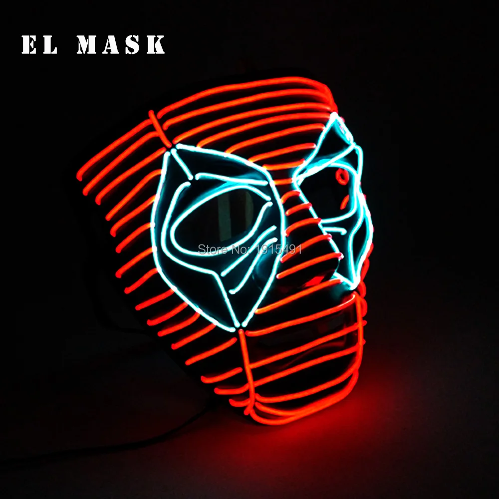 Новое поступление неоновая светодиодная маска Дэдпул маскарадный костюм EL Маска