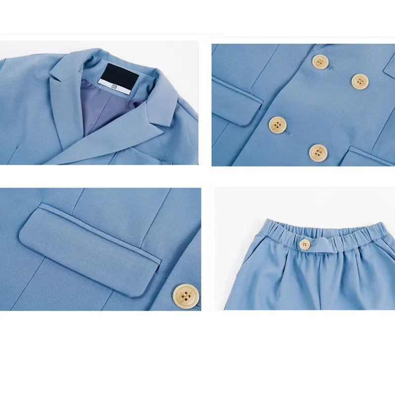 

Boys Suits for Wedding Costume Korean Style Leisure Suit for Boy Kids Street Wear Suit Blazer Teenage Formal Suits 2Pcs/set 2020