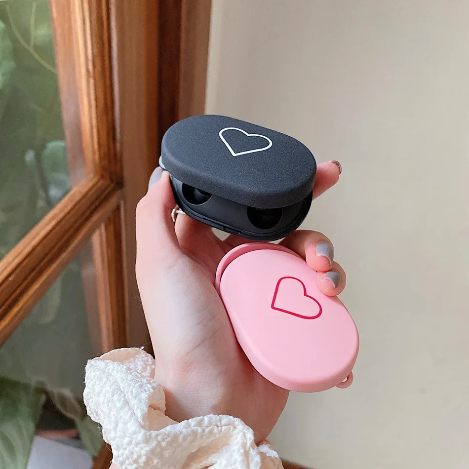 

For Xiaomi Redmi Airdots S TWS Earphone Case Love Heart Matte Earphones Cover for Xiaomi Redmi AirDots Hard PC Shell with Hook