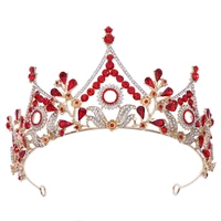 crown new wedding hair accessories crown flower tower inlaid crystal baroque luxury bridal crown holiday hair accessories