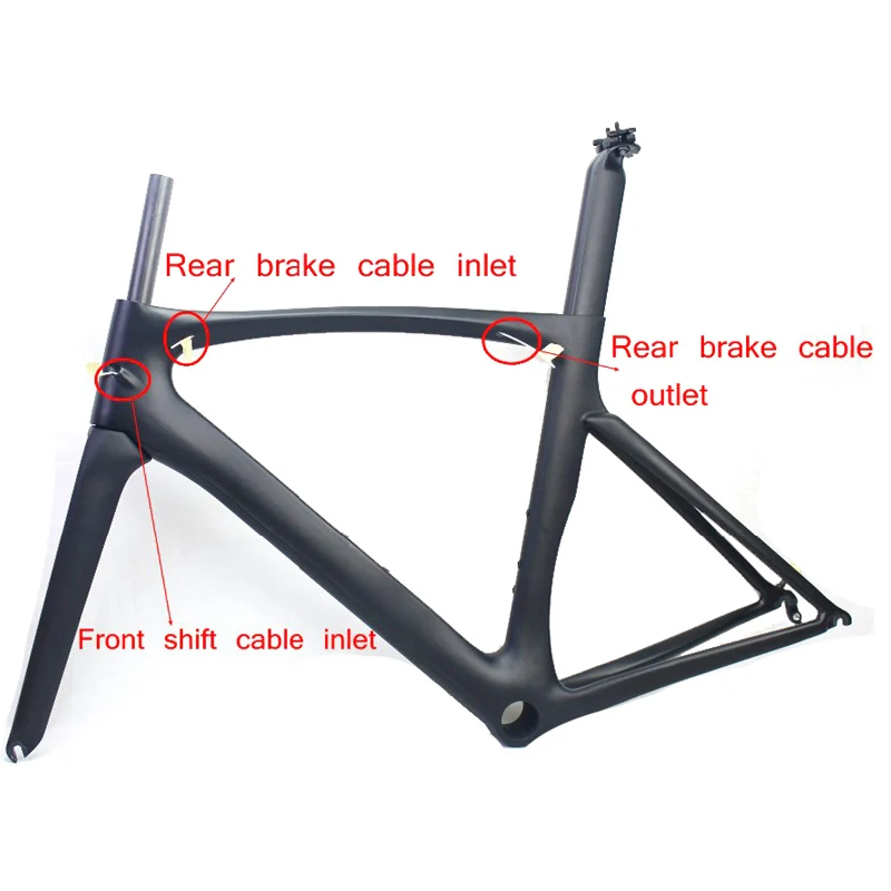 Wokecyc карбоновая рама для шоссейного велосипеда T1000 черная 46 49 52 54 56 58 см китайские