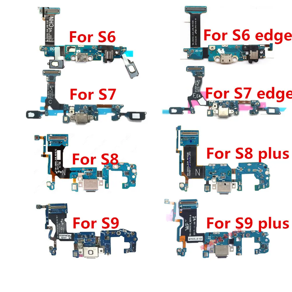 Новый разъем для зарядного устройства Samsung Galaxy S6 S7 edge S8 S9 plus G920F G925F G930F G935F G950F G955F USB