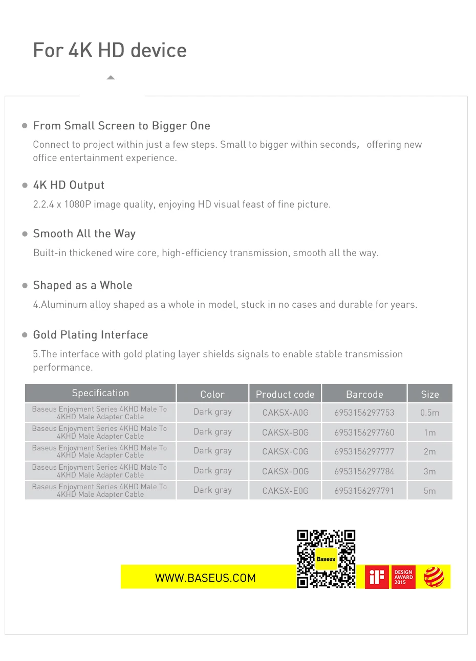 Baseus HDMI кабель 4K 60HZ HDMI к HDMI 2,0 удлинитель разветвитель Кабель для переключатель телевизора проектор ноутбук офис видео кабель HDMI