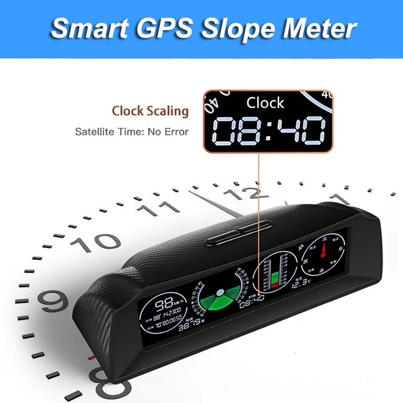 Автомобильный инклинометр транспортир с GPS широту и долготу компасом скоростью