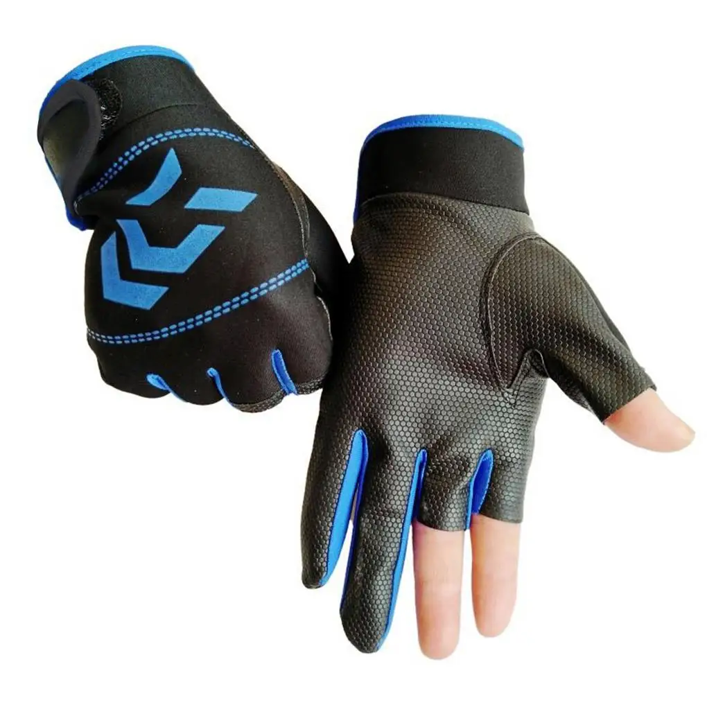 

1 Pair Fishing Gloves Anti-slip 3 Cut Finger Cover Outdoor Fishing Sports Fish Equipment Angling SBR Gloves