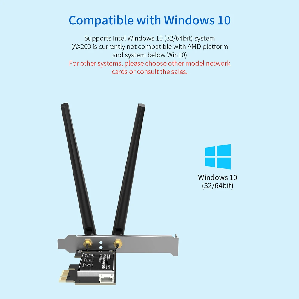 COMFAST AX200 PCIE X1 Dual Band Беспроводной сетевая карта 2 4 ГГц Wi Fi 5 Bluetooth 0 6 адаптер приемник