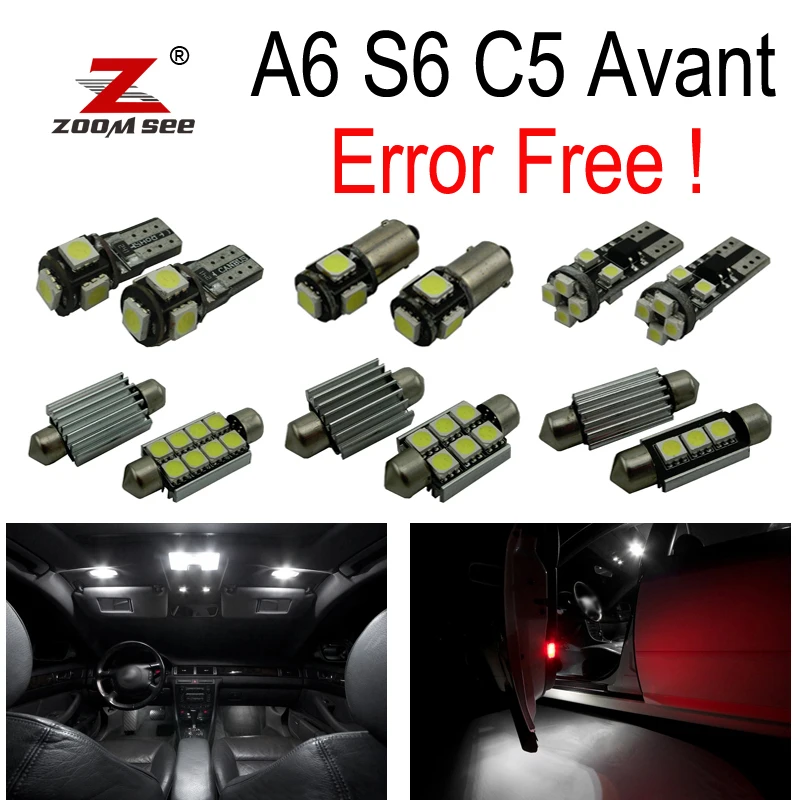 24 шт. светодиодный светильник + купольный для Audi A6 S6 C5 Avant Wagon 1998 2004|led light interior|led