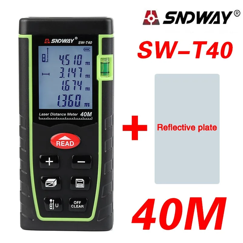 SNDWAY SW-T40 лазерный дальномер 40 м лазерная лента площадь объемное устройство