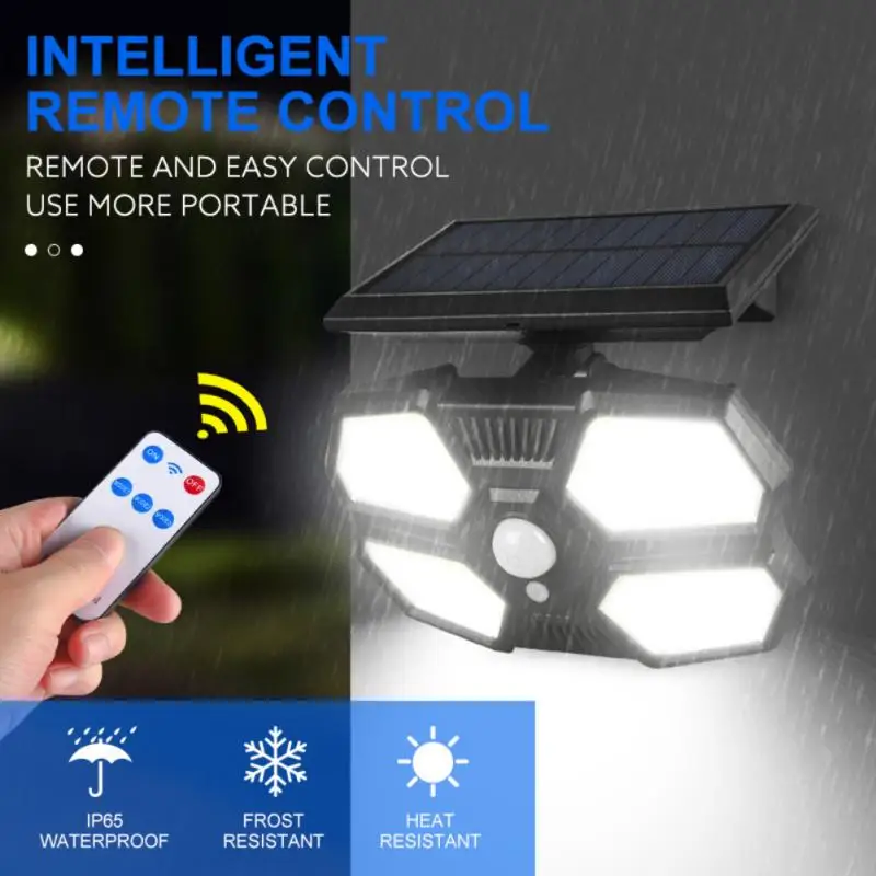 

Solar Sensor Lights LED Outdoor Motion Sensor Lights IP65 Waterproof Remote Control Wall Lamp Garden Courtyard Street Light