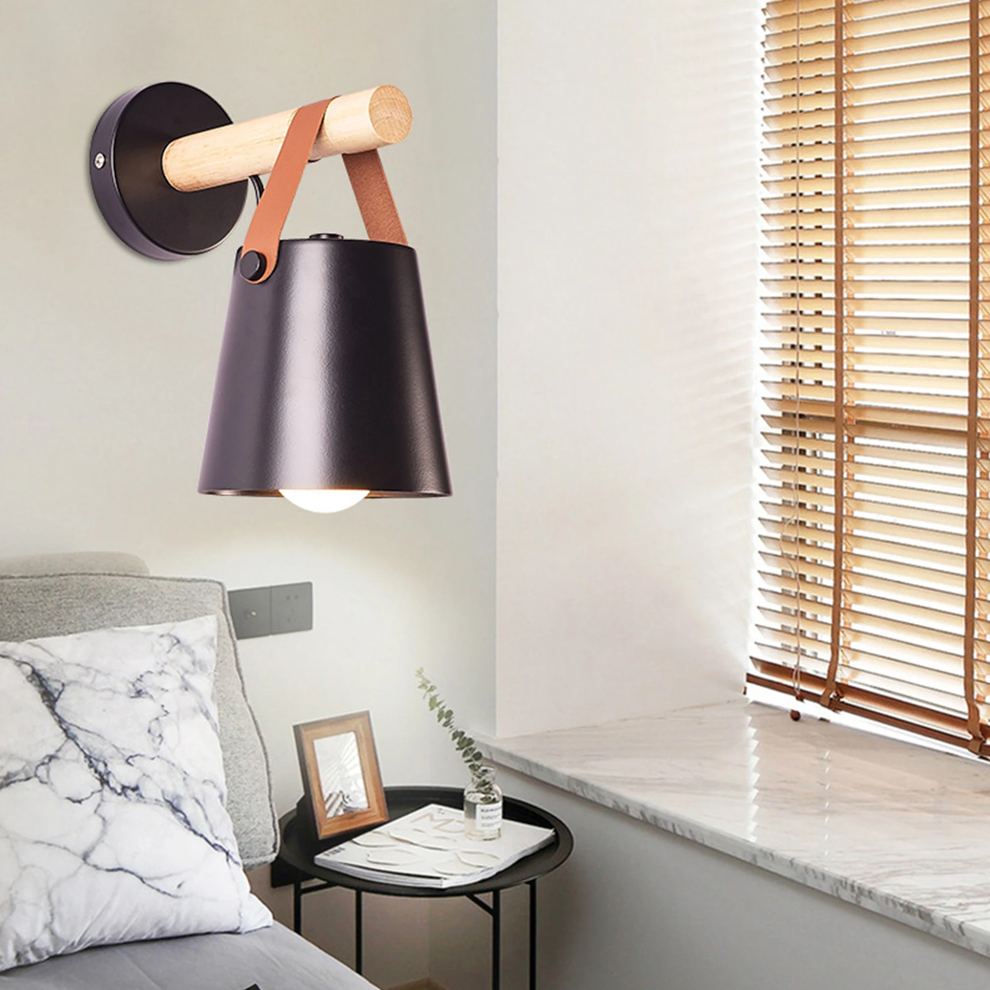 

Светодиодный настенный светильник s, деревянные настенные светильники, современный настенный светильник в скандинавском стиле, прикроватн...