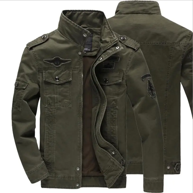 

Men's autumn and winter casual Jacket Special Forces Military Uniform Oversized Flight Suit Coat male's large size jacket