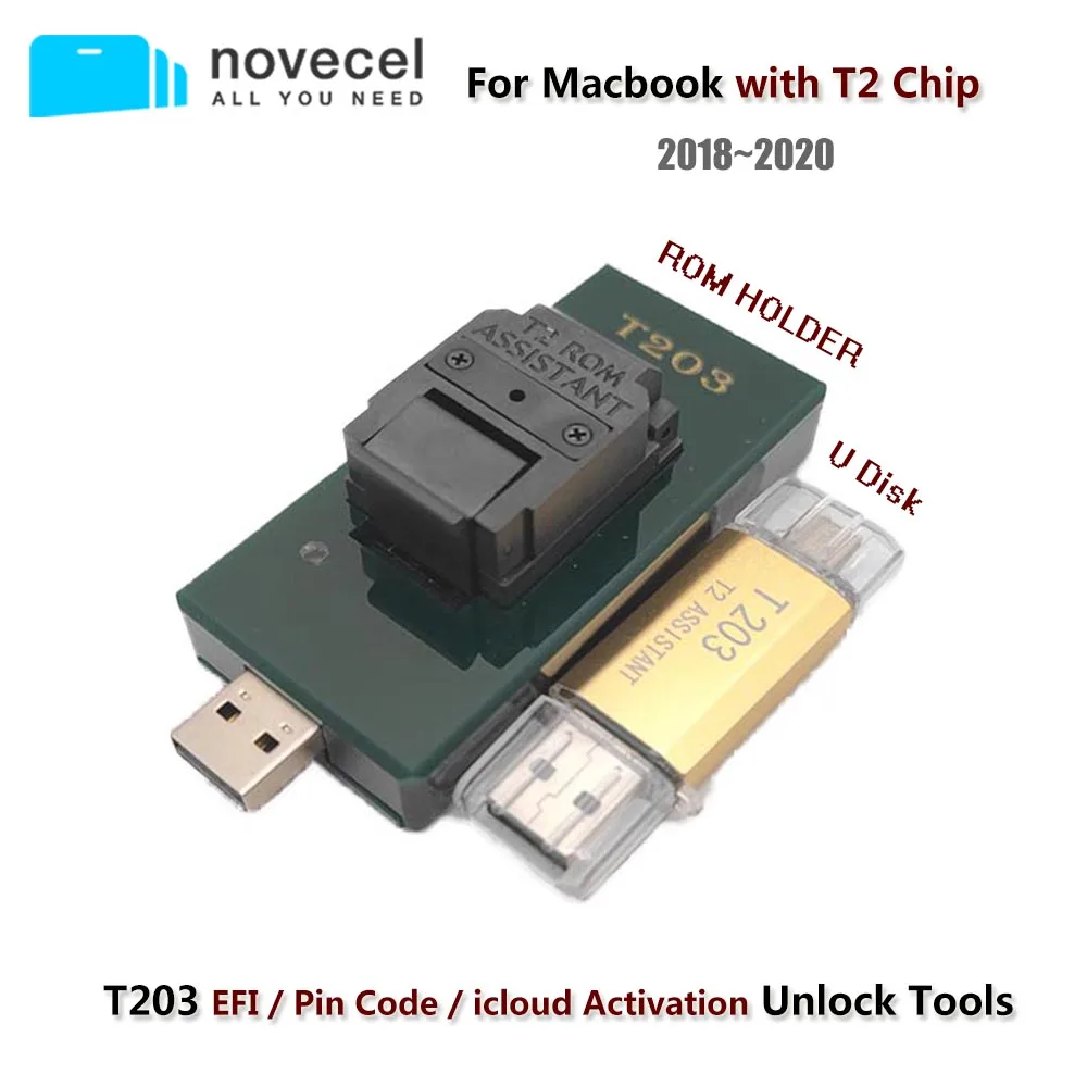 Novecel T203 iCloud EFI прошивка штырьковый код для Macbook Pro Air Mac Mini T2 Rom помощник чтения