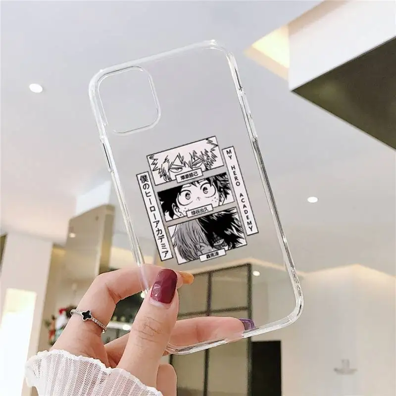 

My Hero Academia Midoriya anime Phone Cases Transparent soft For iphone 5 5s 5c se 6 6s 7 8 11 12 plus mini x xs xr pro max