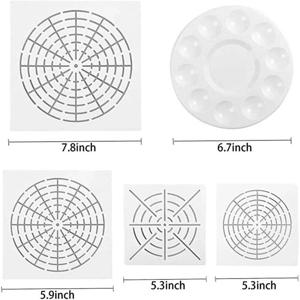 21 шт. трафареты для рисования мандалы | Канцтовары офиса и дома