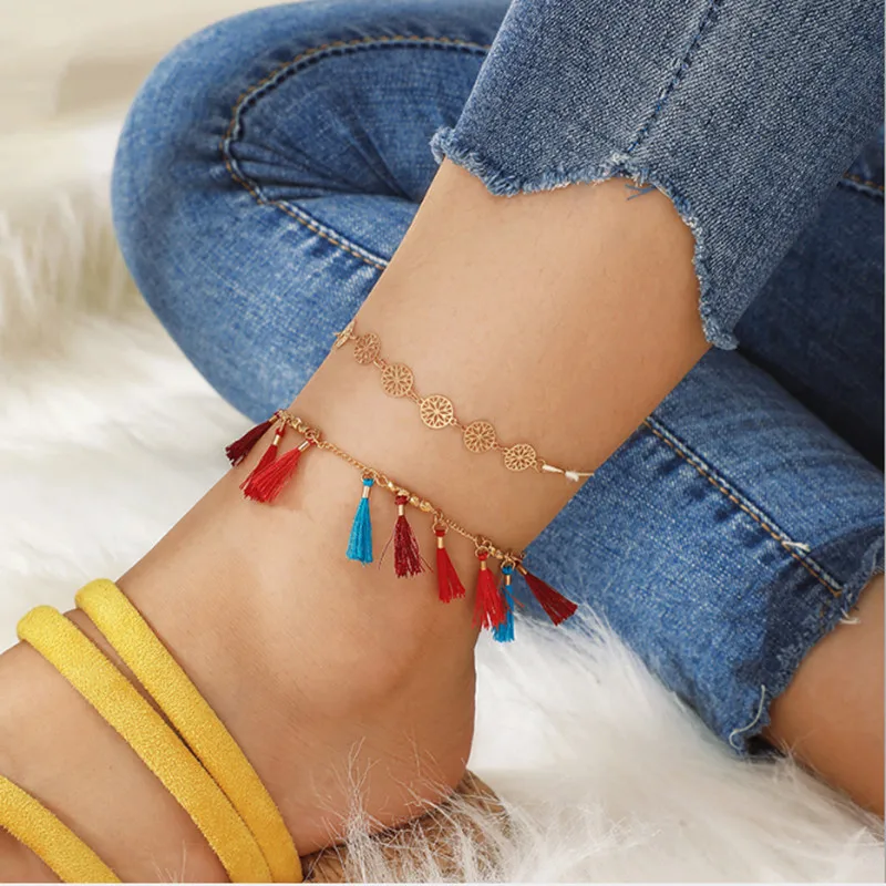 Винтажные браслеты на ногу для женщин ножные ювелирные украшения ног в