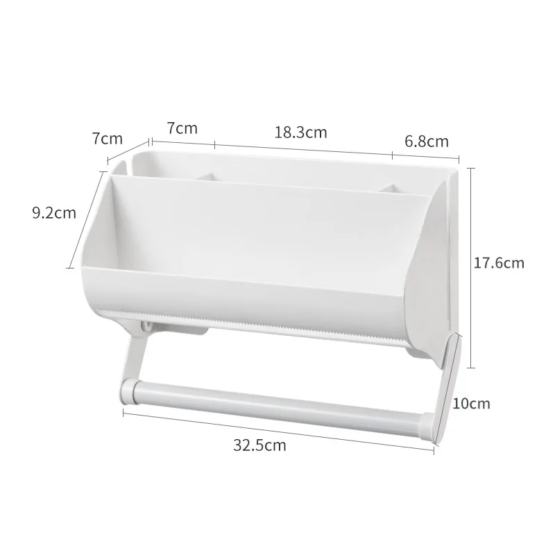 

Film Cutter Household Kitchen Supplies Cutting Box Storage Rack Plastic Food Wrap Dispenser for Home FAS6