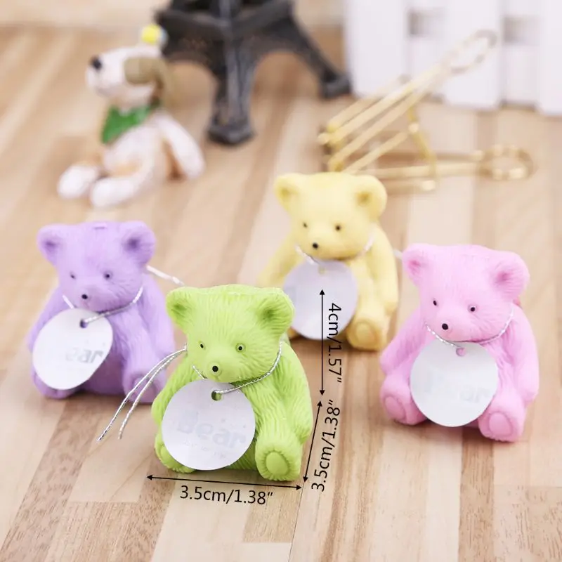 

Cute Bear Shape Eraser With Pencil Sharpener School Supplies Stationery Rubber