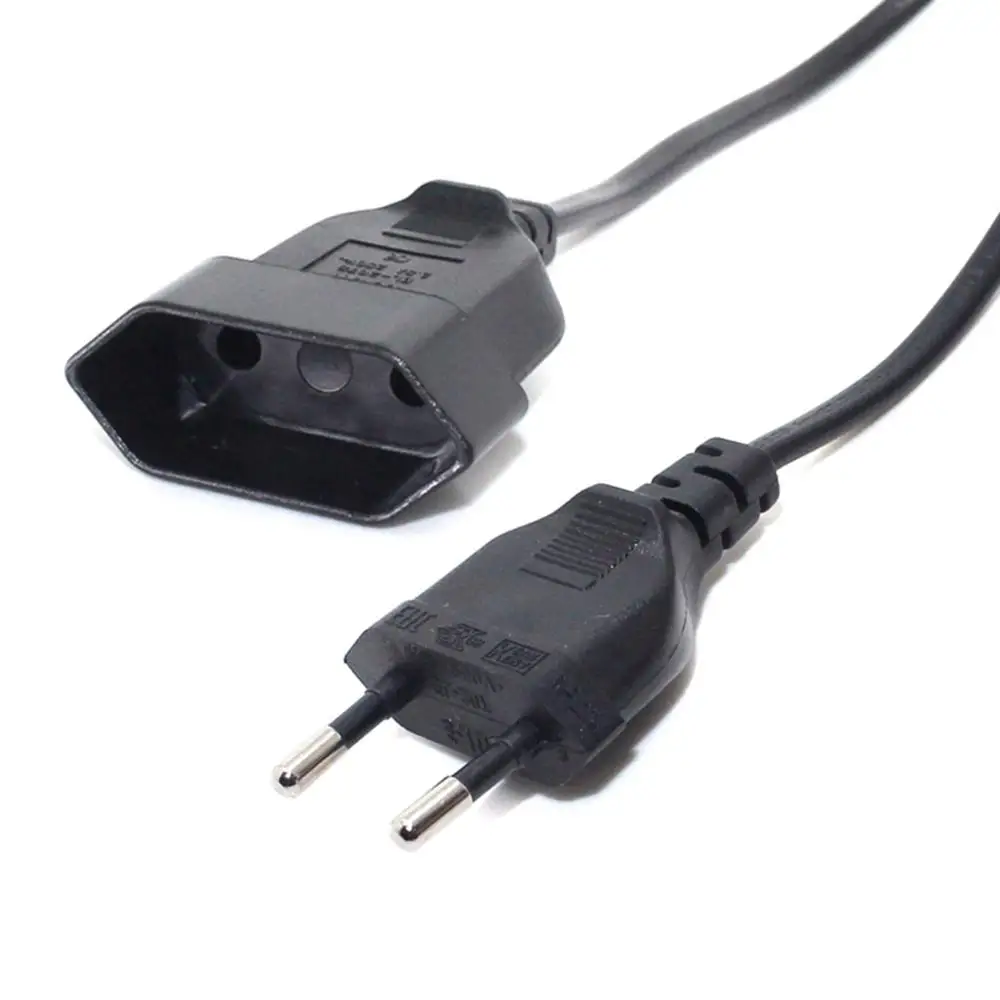 Европейский 2 зубчатый Удлинительный шнур VDE Сертифицированный медный кабель 0 5