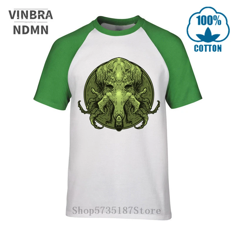 Ретро Монстр Ктулху Каракатица футболка для мужчин в стиле ретро Стиль с