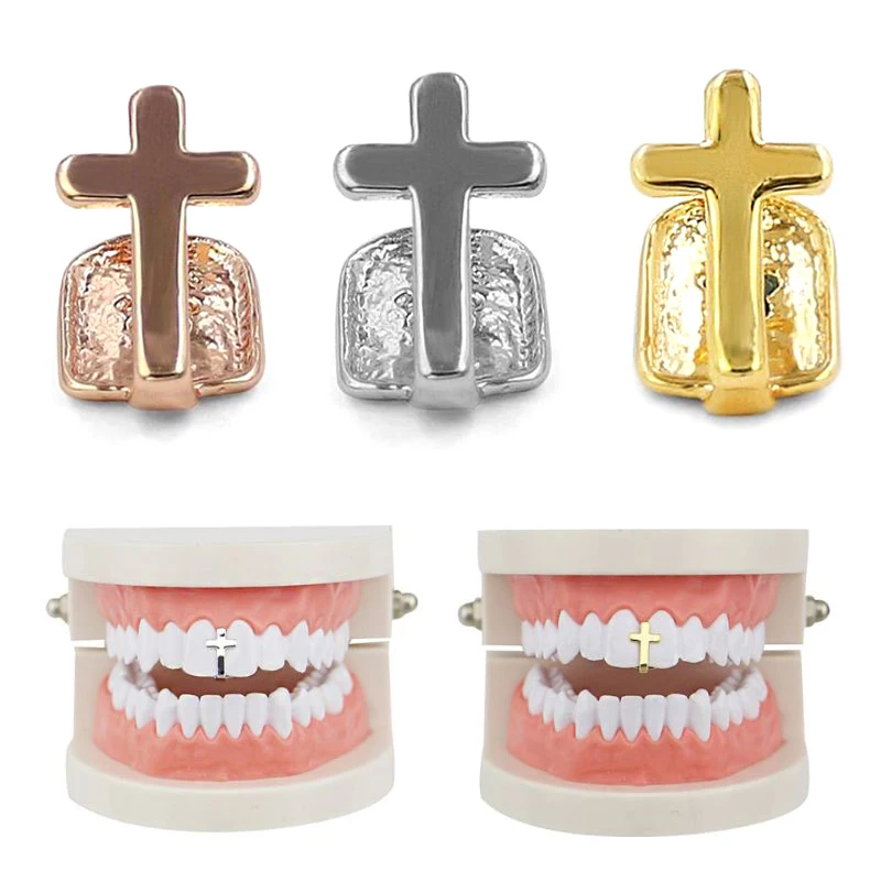 Кепка унисекс с зубными протезами металлическая шапка-рэпер декором на одно зуб