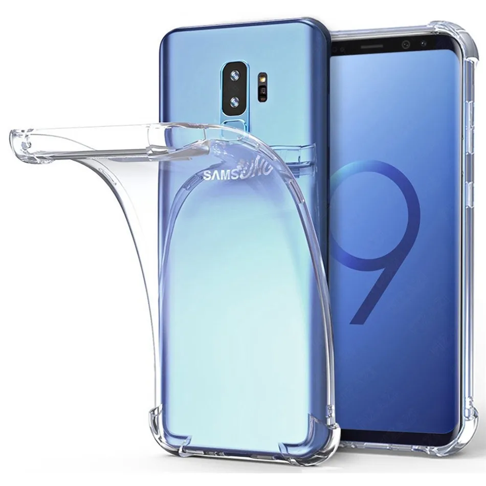 Роскошный Ударопрочный силиконовый чехол для Samsung Galaxy Note 10 Plus S10 прозрачный A30 A50 A70