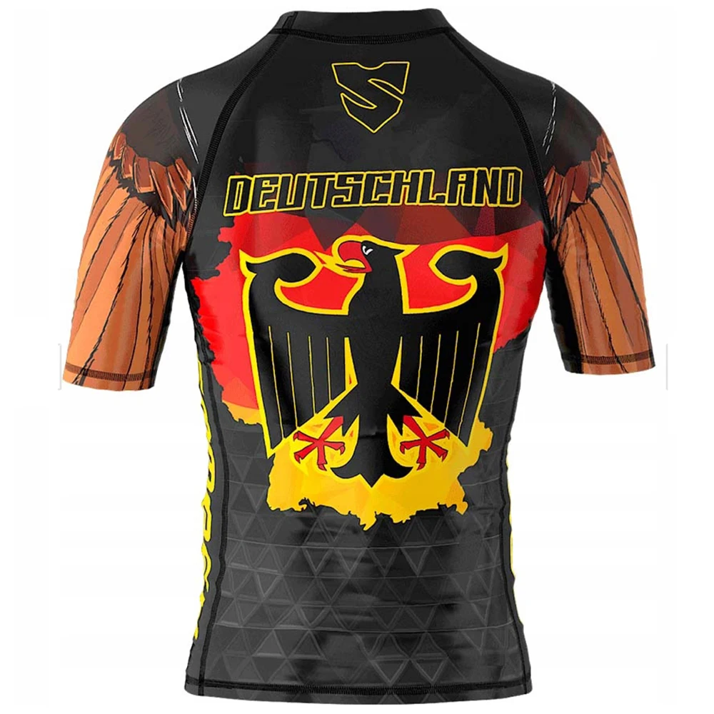 Мужские футболки для бега быстросохнущие Компрессионные спортивные фитнеса