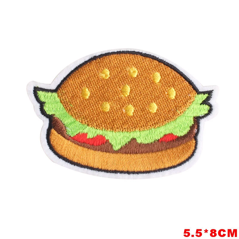 Еда картофель фри колы клей для гамбургера аппликация перегрева одежды