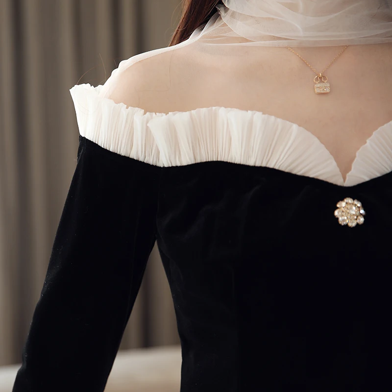 Новинка осени 2019 шифоновая рубашка с высоким воротником Ретро стиль Женский Топ