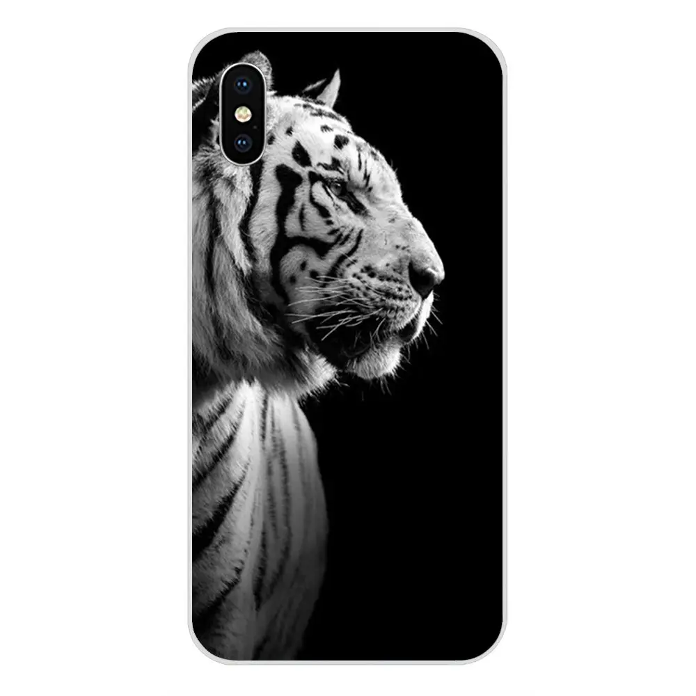 Black And White Tiger Fiercely Angry For Xiaomi Mi3 Mi4 Mi4C Mi4i Mi5 Mi 5S 5X 6 6X 8 SE Pro Lite A1 Max Mix 2 Note 3 4 | Мобильные