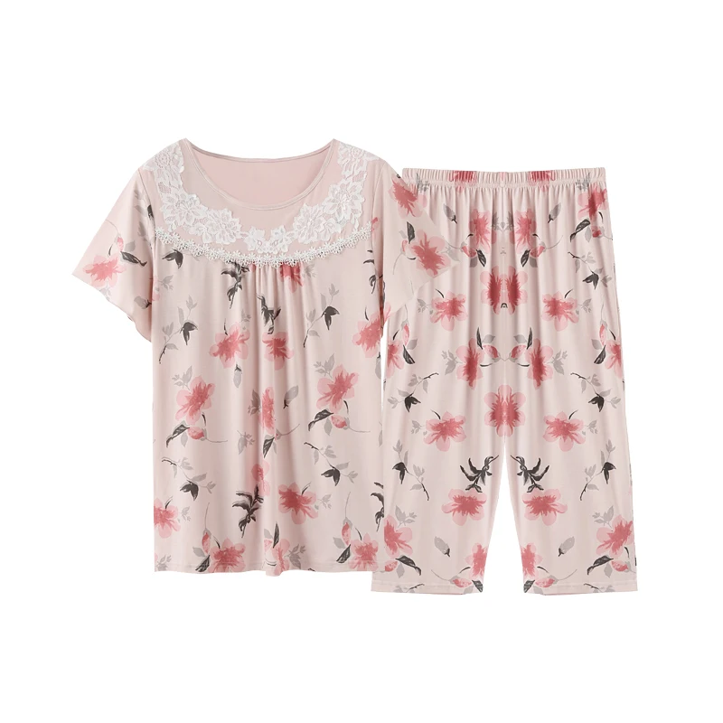 Новинка одежда женские цветочные пижамные комплекты новая Модальная Пижама