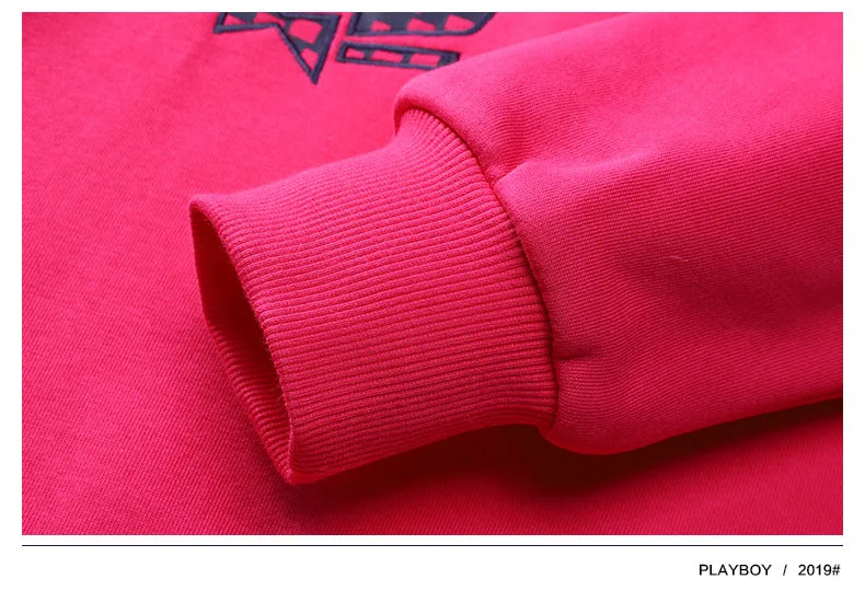 PLAYBOY Новая Модная стильная женская толстовка, Повседневная Уличная одежда, толстовки с буквенным принтом, черный свитер, пуловер для женщин
