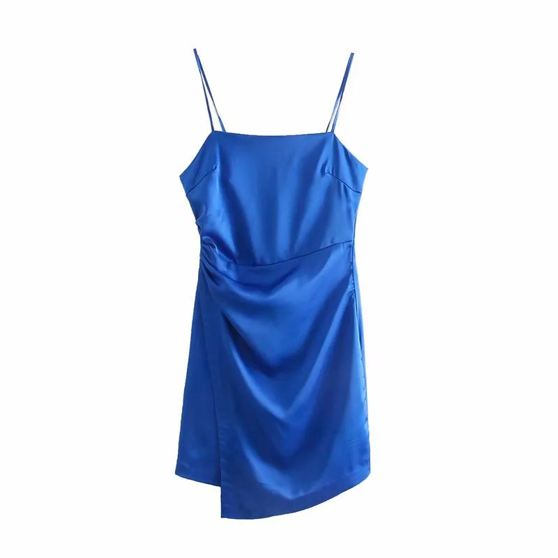 

Summer Dress Women's Casual Maxi Dress Sexy Strap A-Line Side Slit Maxi Dress 2021