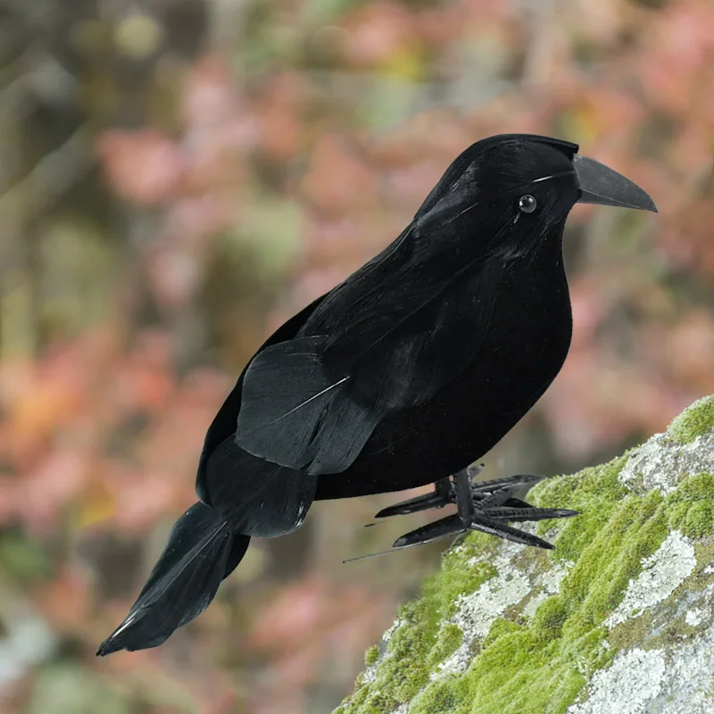 1/2 шт. пластиковая имитация ворона с перьями крылья вороны модели украшение для
