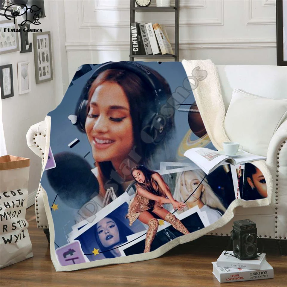 Роскошное Флисовое одеяло Ariana плюшевое 3d с принтом для взрослых дивана шерпа