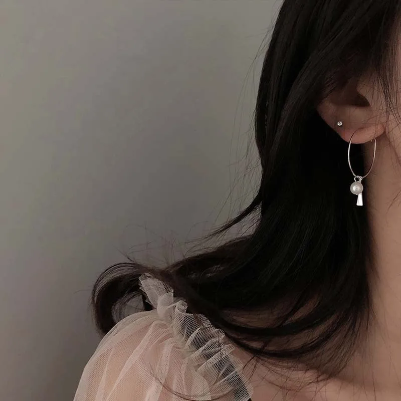 

Todorova Fashion Korea Minimalist Geometric Round Earrings For Women Asymmetric Imitation Pearl Drop Earrings Jewelry