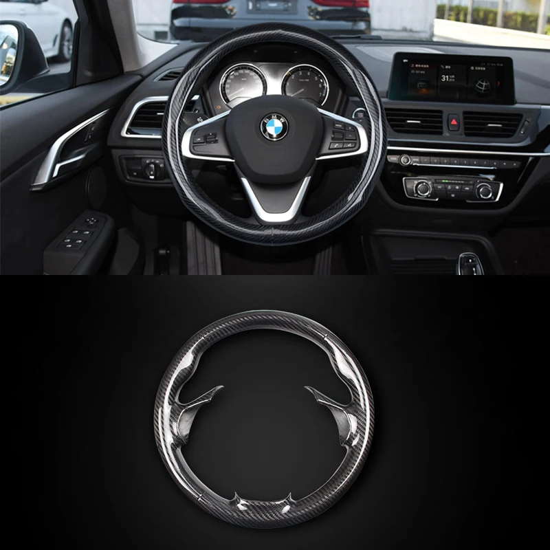 Дешево Рулевая ручка из углеродного волокна для BMW 3 серии F30 5 серии F10 F18, чехол для рулевого колеса, автомобильный аксессуар